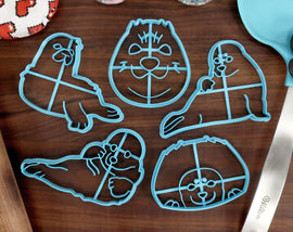 Harp Seal Cookie Cutters - Harp Seal Pup, Spinning Seal, Harp Seal Outline, Harp Seal Face - Gift for Fennec Fox Fan