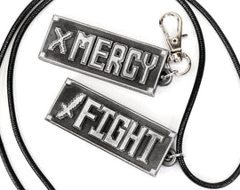 Undertale Mercy and Fight Keychain / Necklace - Deltarune Symbol - Spamton - Undertale Gift KY1