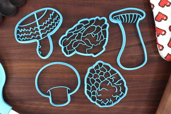 Morel Mushroom Cookie Cutters - King Oyster, Maitake, Shiitake, Truffle, White Button- Mycology Gift - Forager Gift