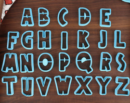 Jurassic FONT Cookie Cutters - 90s Baking, 80s Baking Fondant Letters, Letters for Cake Decorating