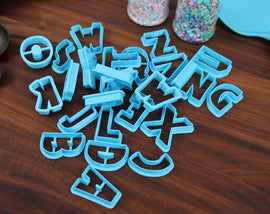 Jurassic FONT Cookie Cutters - 90s Baking, 80s Baking Fondant Letters, Letters for Cake Decorating