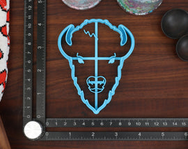 Wyoming Cookie Cutters - Wyoming State Outline, Bull Riding, Devil's Tower, Old Faithful, Buffalo - WY Gift Idea