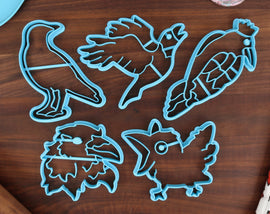 Black Crow Cookie Cutters - Cunning Crows - Bird Watching - Cawing Crow, Crow Face, Crow Outline, Flying Crow - Gift for Ornithologist
