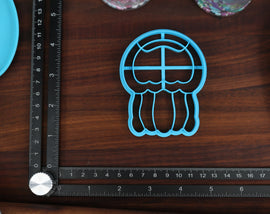 Marine Animals Cookie Cutters - Angler Fish, Moon Jellyfish, Pufferfish, Sea Snail, Squid - Gift for Aquatic Life Fan Cutter