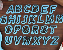 Glitchy Cyberpunk FONT Cookie Cutters - Futuristic Letters, Fondant Letters, Letter for Cake decorating - Neo Noir Case Solving