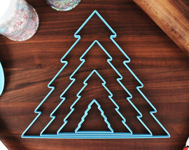 XL Christmas Tree Cookie Cutters - 4 in through 1 In Concentric All Sizes included - Christmas Cookie Towers