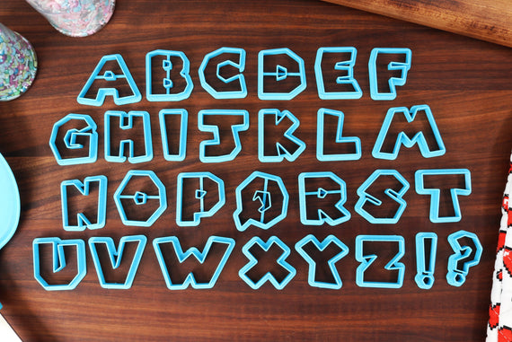 Mario Numbers & Letters! - FONT Cookie Cutters - Gaming Baking, Letter Cutouts Baking Fondant Letters, Letters for Cake decorating