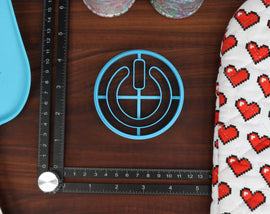 Technology Symbols Cookie Cutters, Set 1 - At Sign, Eyeless Jack, File Folders, Locked Symbol, Power Button, Wifi Symbol - Internet Icons
