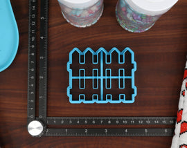 Construction Materials Cookie Cutters, Set 1 - Bag of Cement, Cinderblock, Picket Fence, Plank of Wood, Red Brick - Constructing Necessities