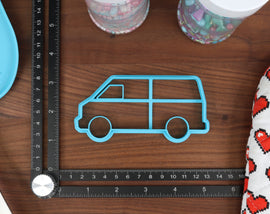 Car Styles Cookie Cutters, Set Two - Big Truck, Campervan, Cargo Van, Mini Truck, Pickup Truck - Automotive Cookie - Mechanic Cookies, Set 2
