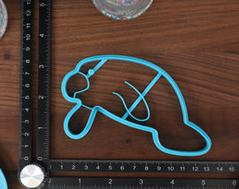 Mighty Manatees Cookie Cutters - Manatee Eating, Manatee Face, Manatee Outline, Shy Manatee, Sunglasses Manatee - Cute Manatees Cutters