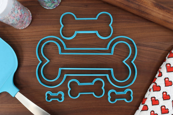 XL Dog Bone Cookie Cutters - 9in Through 1in - Concentric Cutter - All Sizes included - Decorative Fondant Cakes & Cookie Towers