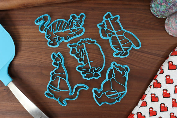 Winnie The Pooh Cookie Cutters - Eeyore, Kanga, Piglet, Pooh Bear, Tigger - Bedtime Stories & Classics - Pooh Bear