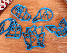 Pokemon Generation 2 Starter Cookie Cutters- Togepi, Totodile, Chikorita, Cyndaquil, Pichu - LootCaveCo