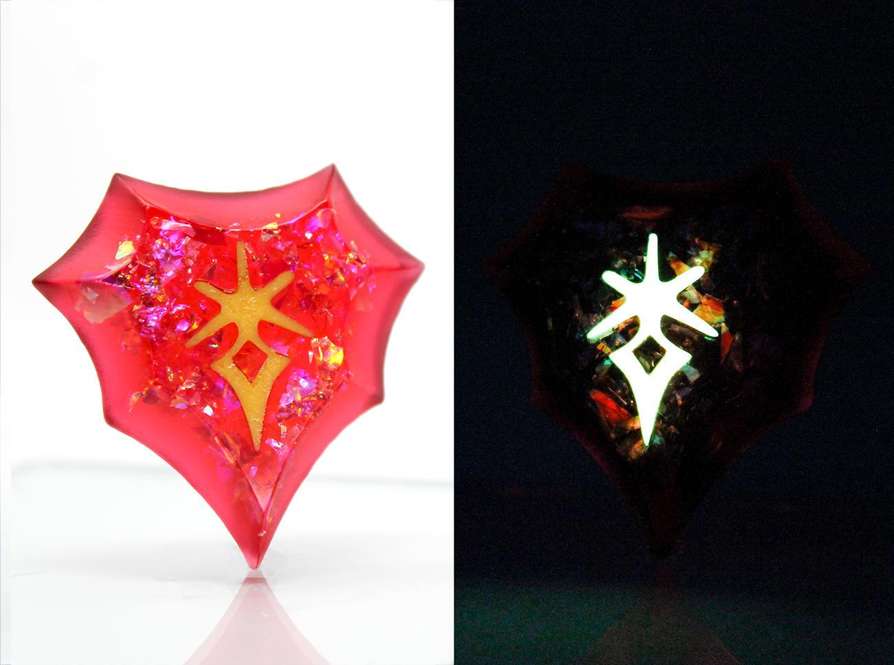 THE DARKKNIGHT RISE　クリスタルオブジェ Dark Knight Twinkle Glow in the Dark Job Stone - FFXIV