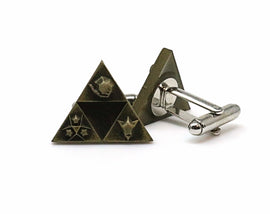 Zelda Cufflinks *Triforce Spiritual Stones* Legend of Zelda Breath of the Wild - Zelda Jewelry / Zelda Gift - LootCaveCo